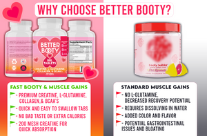 Better Booty BBL Tablets - Creatine Complex for Glute Building