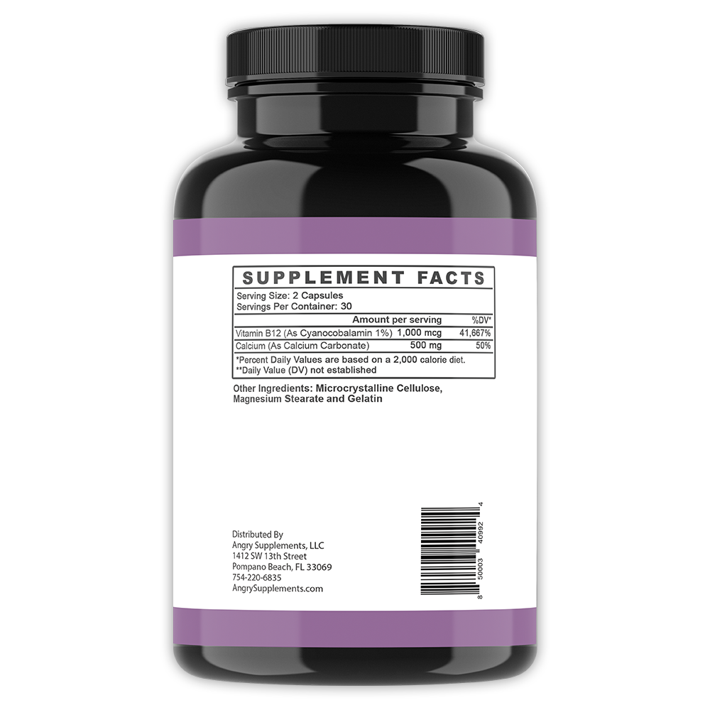 Just Pure Vitamin B12 + Calcium Capsules