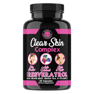 Clear Skin Complex with Resveratrol Rejuvenates Skin Promotes Digestion, Antioxidant