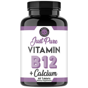 Just Pure Vitamin B12 + Calcium for Bone & Mood Support