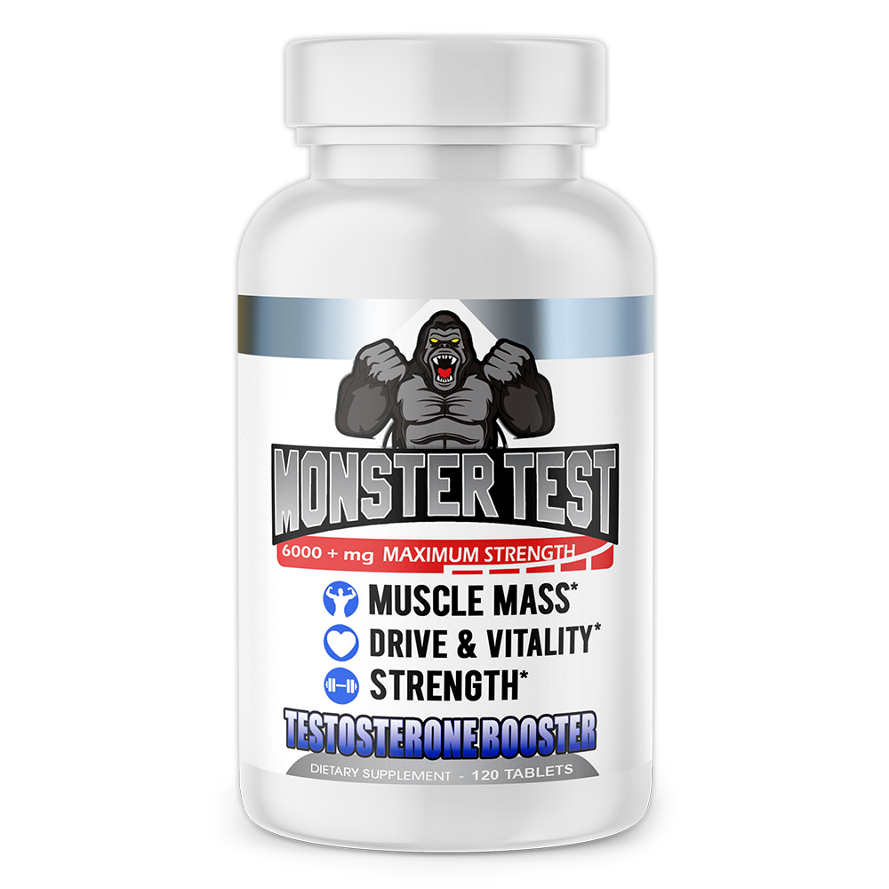 Monster Test Testosterone Booster, 6,000+ mg Maximum Strength - Angry  Supplements