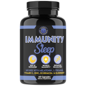 Immunity Sleep Bed-time Immune Support Sleep Aid w. Vitamin C, Zinc, Echinacea & Elderberry